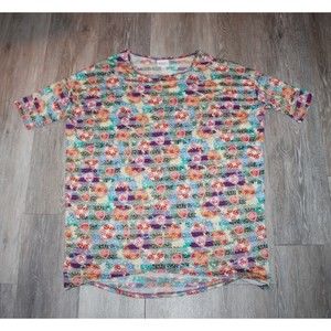 Size Small S LulaRoe Tunic Shirt Cute Floral Design